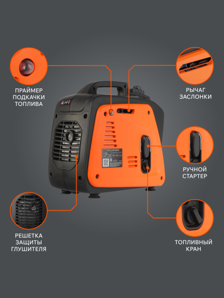 Бензиновый инверторный генератор PATRIOT GP 1000 i резервный фото