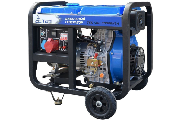 Дизельный генератор ТСС SDG 8000EH3A в кожухе МК-2.1 034170 4-х тактный фото