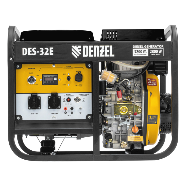 Дизельный генератор DENZEL DES-32E 94412 для дома фото
