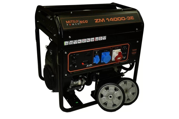 Бензиновый генератор Mitsui ZM 14000 E-3 передвижной фото
