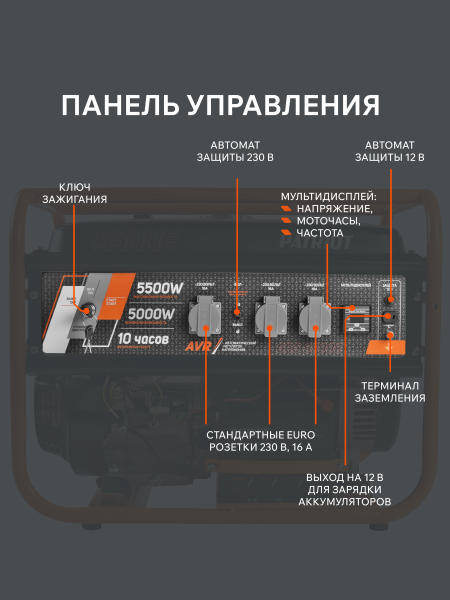Бензиновый генератор PATRIOT GRS 6500 E для дома фото