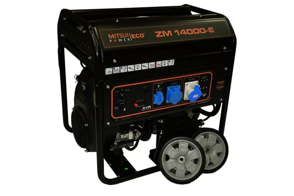 Бензиновый генератор Mitsui ZM 14000 E передвижной фото