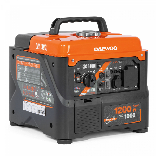 Бензиновый инверторный генератор DAEWOO GDA 1400i бесшумный фото