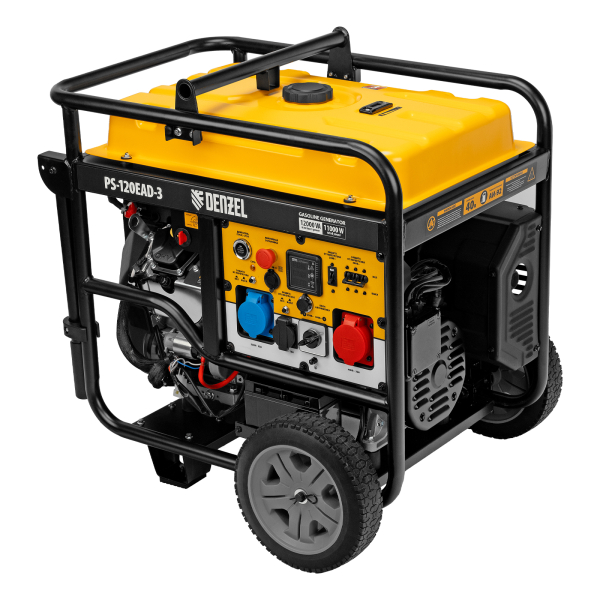 Бензиновый генератор DENZEL PS-120EAD-3 на колесах фото