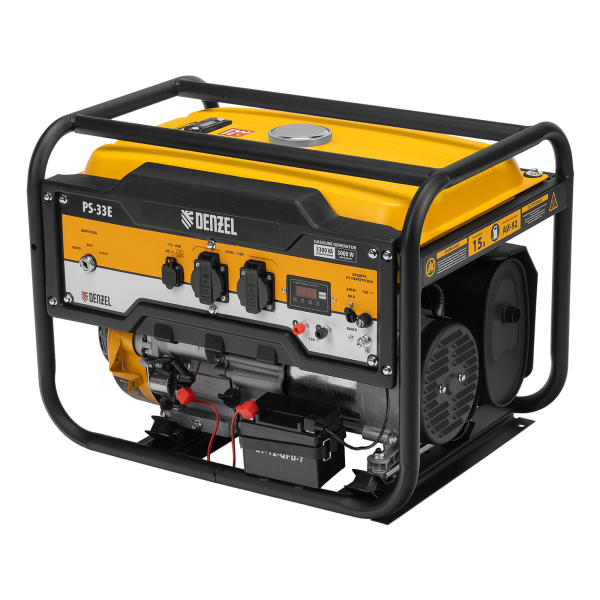 Бензиновый генератор DENZEL PS-33E для дома фото