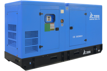 Дизельный генератор ТСС ЭД-150-Т400 с АВР в шумозащитном кожухе на прицепе фото