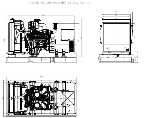 Дизельный генератор ТСС АД-360С-Т400-1РМ17 (Mecc Alte) 015102 промышленный фото