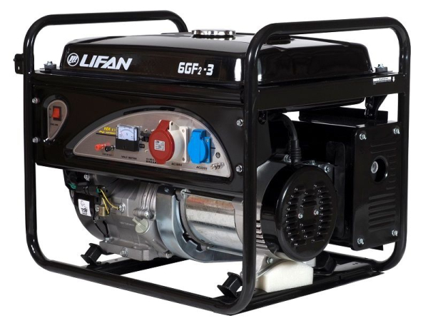 Бензиновый генератор Lifan 6 GF2-3 (LF7000-3) на колесах Бензиновый генератор Lifan 6 GF2-3 (LF7000-3) на колесах фото