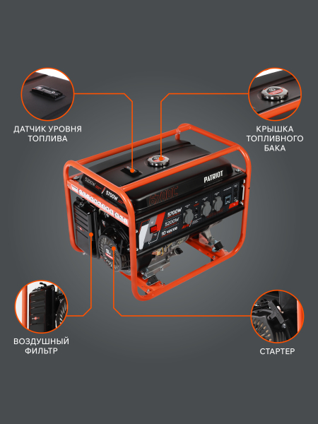 Бензиновый генератор PATRIOT GRS 6700 C для дома фото