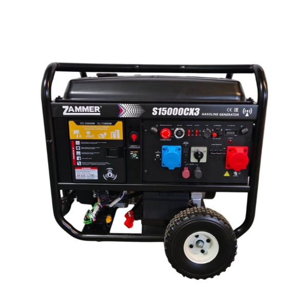 Бензиновый генератор Zammer S15000CX3 передвижной фото