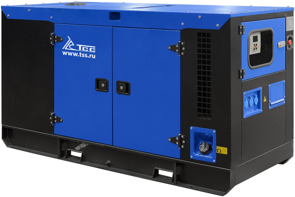 Дизельный генератор ТСС ЭД-24-Т400 с АВР в шумозащитном кожухе на прицепе 025281 бесшумный фото