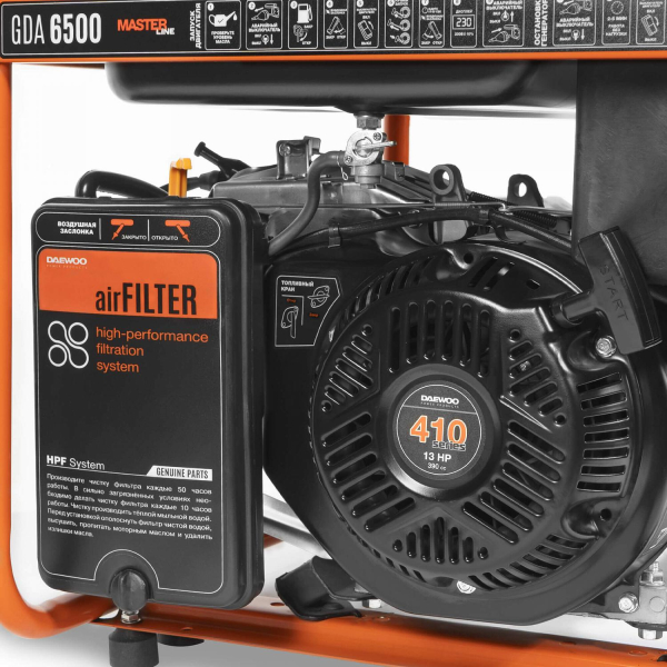 Бензиновый генератор DAEWOO GDA 6500 для дома фото