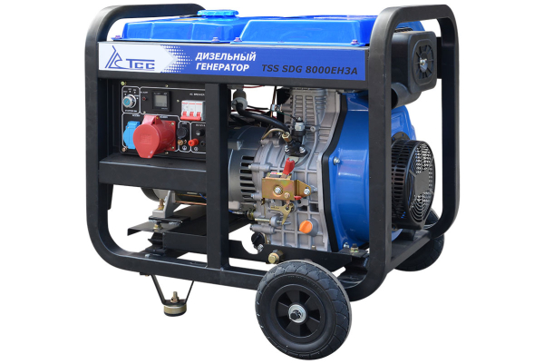 Дизельный генератор ТСС SDG 8000EH3A в кожухе МК-2.1 034170 для газового котла фото