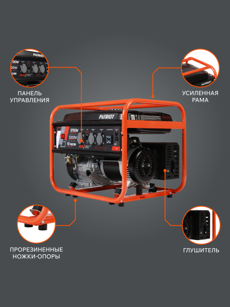 Бензиновый генератор PATRIOT GRS 6700 C для газового котла фото