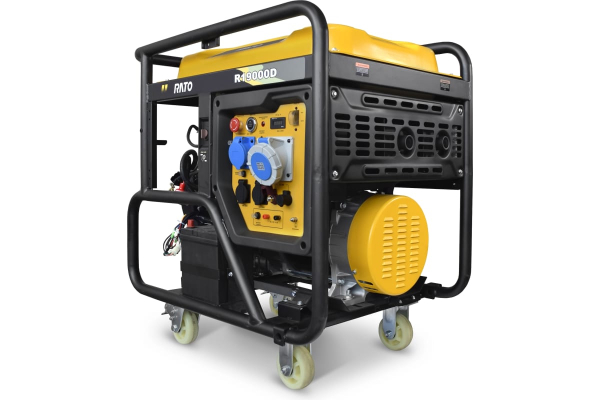 Бензиновый генератор RATO R19000D электростартер + колесный комплект передвижной фото