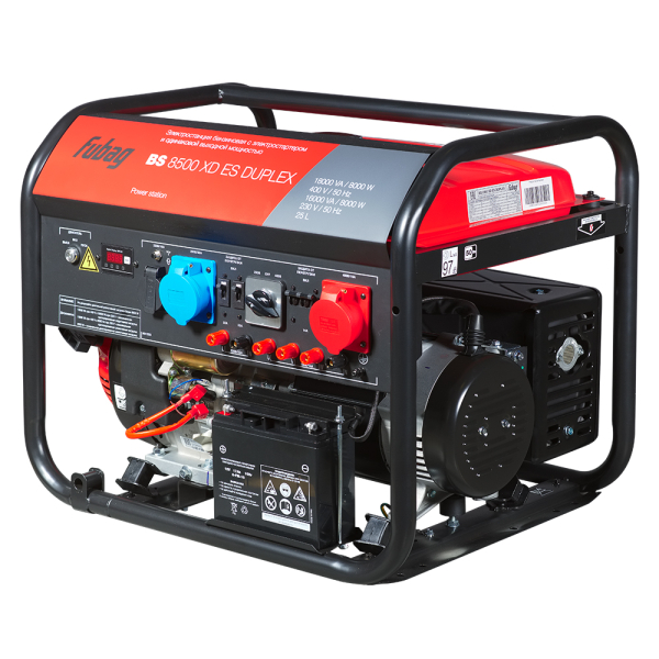 Бензиновый генератор Fubag BS 8500 XD ES DUPLEX + 4Т Extra + Комплект колес и ручек FUBAG в ПОДАРОК для дома фото
