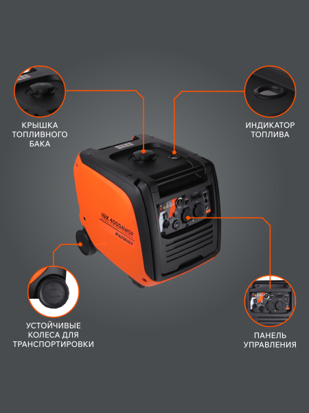 Бензиновый инверторный генератор PATRIOT iGX 4000 AWSP для газового котла фото