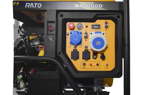 Бензиновый генератор RATO R19000D электростартер + колесный комплект передвижной фото