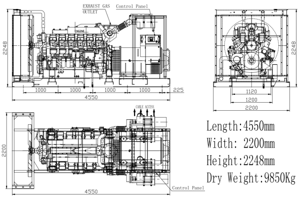 Дизельный генератор ТСС АД-1000С-Т400-1РМ8 999985 промышленный фото