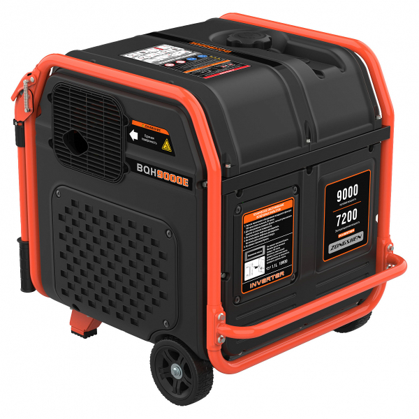 Бензиновый инверторный генератор Zongshen BQH 9000 E на колесах фото