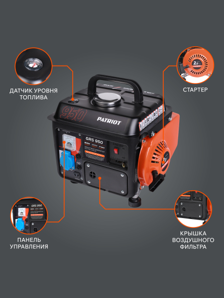 Бензиновый генератор PATRIOT GRS 950 резервный фото