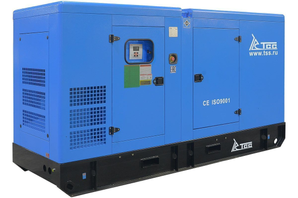 Дизельный генератор ТСС ЭД-150-Т400 в шумозащитном кожухе на прицепе 025139 4-х тактный фото