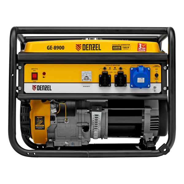 Бензиновый генератор DENZEL GE 8900 синхронный фото