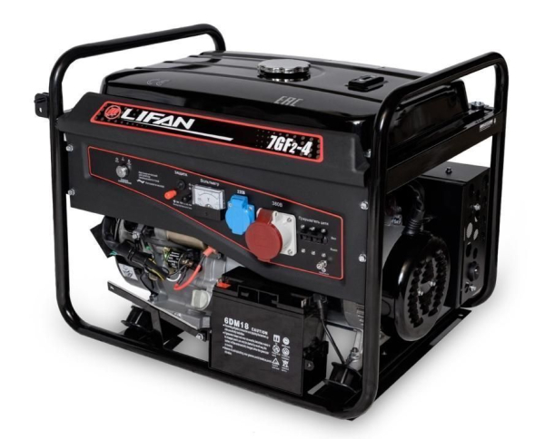 Бензиновый генератор Lifan 7 GF2-4 (LF7500E3) передвижной фото